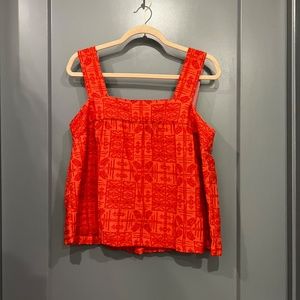 Anthropologie Red/Orange Tank Top